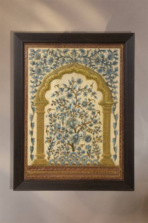 Perennial Vine Relief Work- Royal ( 25in x 19in )